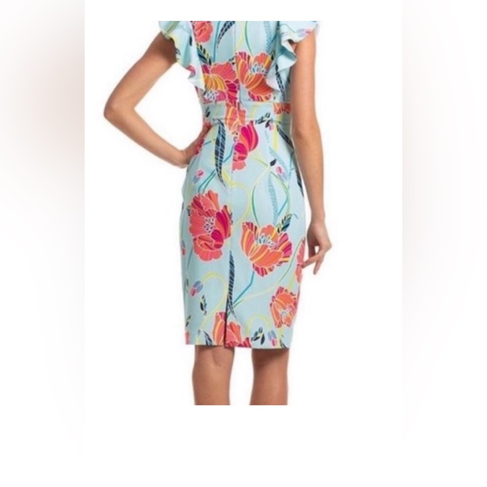 Trina Turk Linzy Flutter Sleeve Dress Size 4‎ - Picture 2 of 7